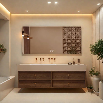 Medieval style retro bathroom cabinet