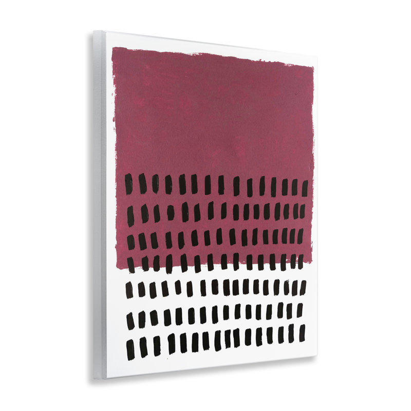 Red Dotted Pattern Wall Plaque Art by Michael Willett