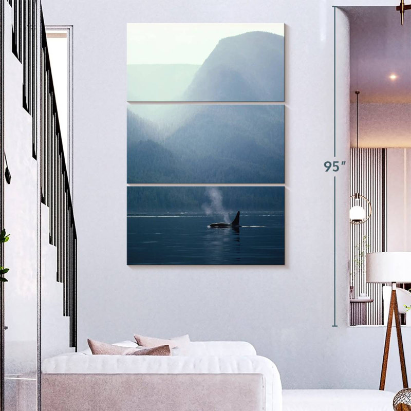 Alvord Spouting Killer Whale, 74" H x 48" W