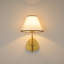 Applique murale moderne 1 lumière avec abat-jour en lin blanc pour couloir de chambre à coucher