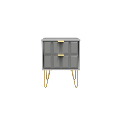 Allem 2 Drawer Bedside Cabinet (Ready Assembled)