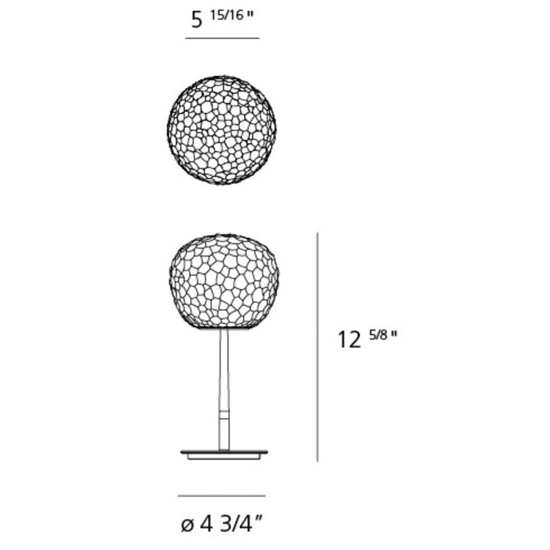Meteorite with Stem Table Lamp