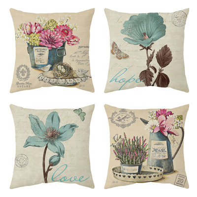 Heisey Floral Square Cushion