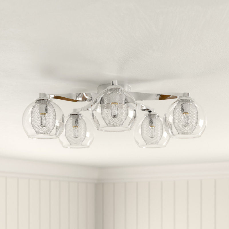 Justus Flush Mount, Chrome