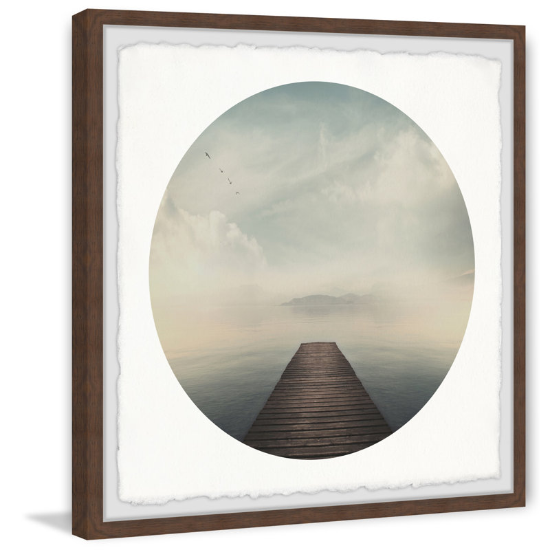 Wooden Bridge Walkway - Single Picture Frame Painting, 81cm H x 81cm W x 3.81cm D