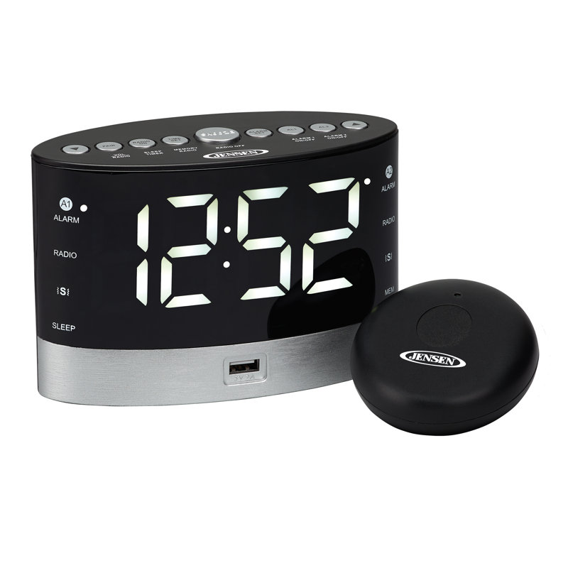 Digital Electric Tabletop Clock with Alarm in Black