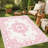Floral Patterned Area Rug, Soft And Lightweight, Suitable For All Seasons, Easy To Maintain And Easy To Clean, Machine Washable Carpet Floor Mat, Suitable For Living Room, Bedroom, Dining Room, Balcony, Patio, Room Decor, Home Decor, Outdoor Decor-1397702939