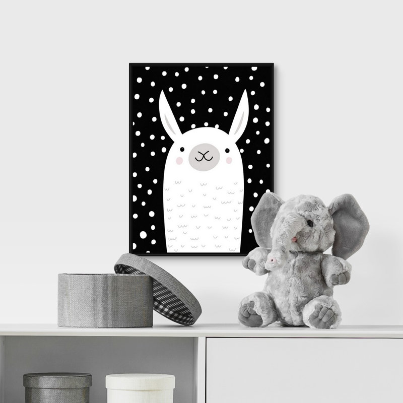 « mixed pattern », art llama Shear, Cadre flottant noir, H 16 po x l 12 po x P 1,75 po