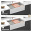 Station de travail blanche pour évier de ferme - 33 po x 20 po x 10 po en porcelaine blanche