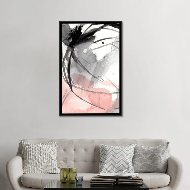 "Around the corner I" par Ethan Harper, reproduction d’art, H 48 po x l 32 po x P 1,5 po, Toile avec cadre noir, Pas de tapis