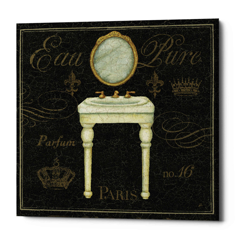 « bain de luxe iv », publicité sur toile, l 37 po x H 37 po x P 1,5 po