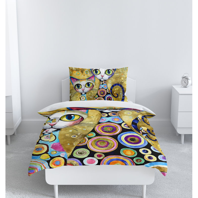 Modern & Contemporary Polyester Duvet Cover, Queen Duvet Cover + 2 Queen Shams