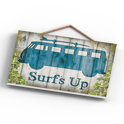 Surfs Up Camper Van - Print on MDF