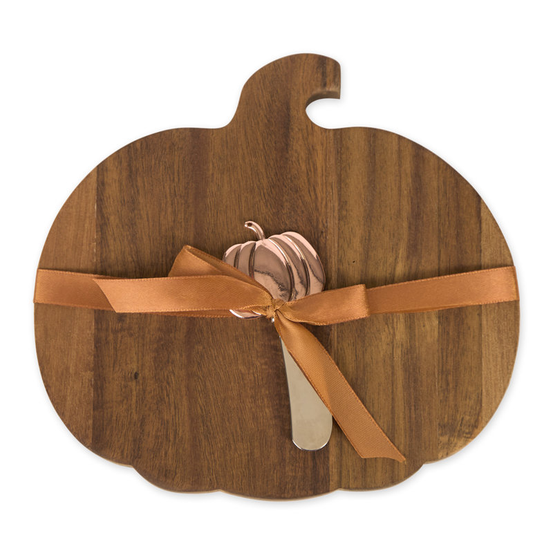 Design Imports Pumpkin Cutting Board  Gift Set/2