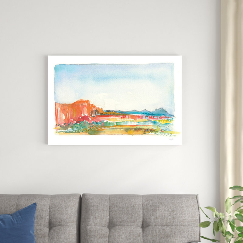 «Look Out» par Kristy riz - peinture sur toile tendue, H 24 po x l 36 po