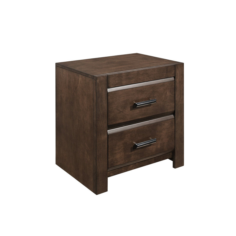 Table de chevet moderne avec deux tiroirs avec options de rangement à 2 tiroirs - Meuble