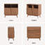 80cm Compact Small Sideboard, Ribbed Door Storage Cabinet-1364257309