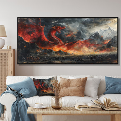 Épopée de bataille entre les dragons et les militaires III - Dragons, art mural