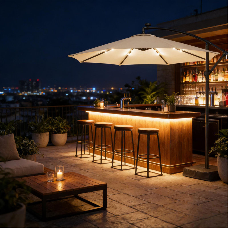 Parasol de jardin, parasol d'extérieur, parasol de patio en porte-à-faux
