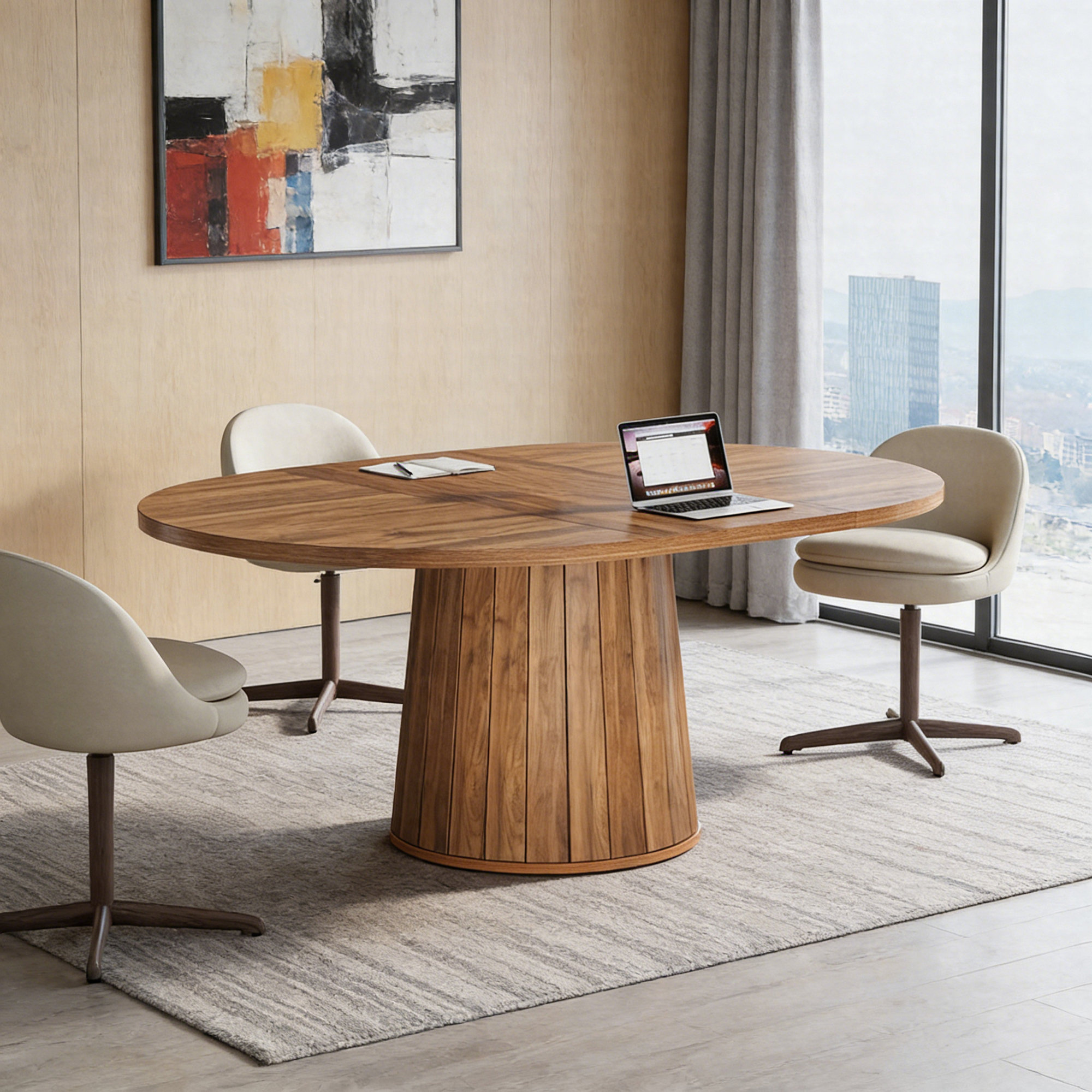 Rustic Conference Table Base Ophelia & Co. 55