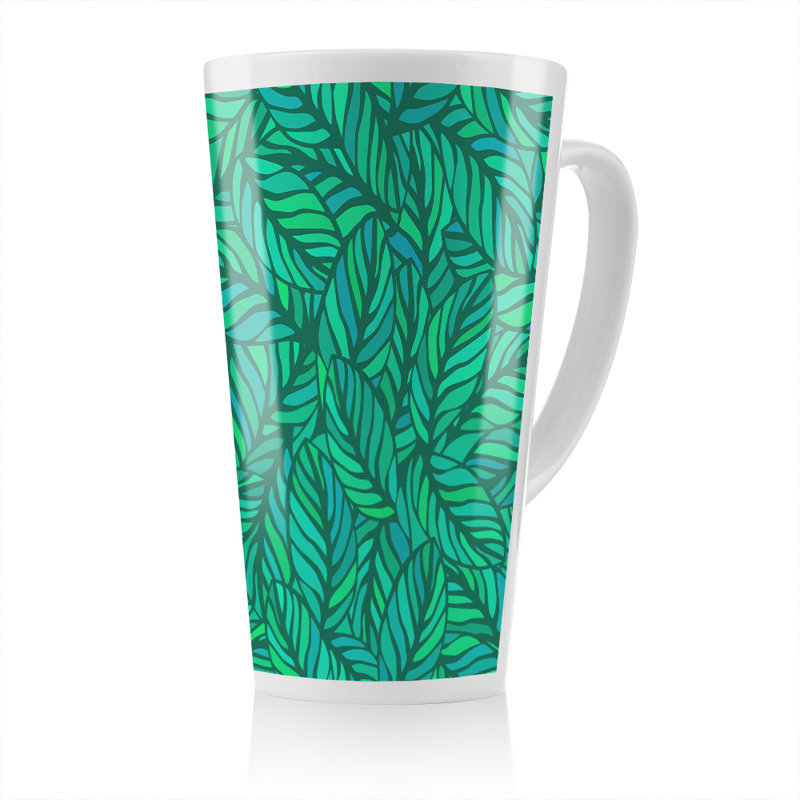 Leaves Pattern Designer Latte Mug