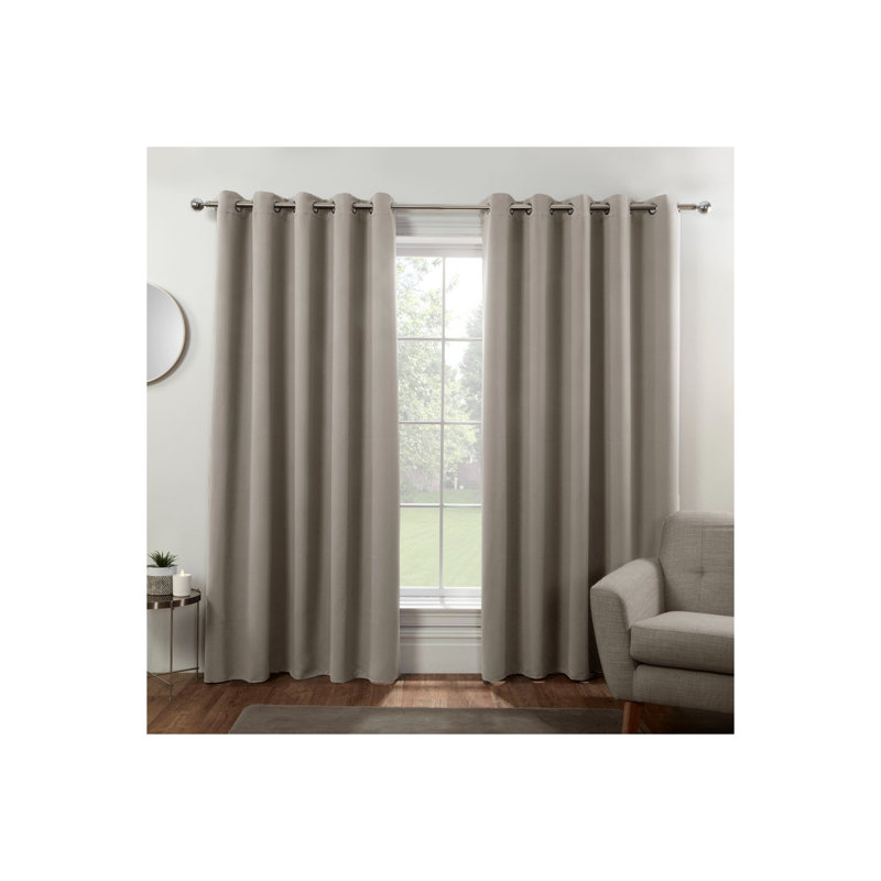 Averii Blackout Sliding Panel Pair, 117 W x 137 D cm, Natural