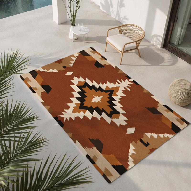 Clay Horizons Indoor And Outdoor Area Rug, Rectangle 8' x 10'