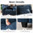 156" W U-Shaped Modular Sectional Sofa With Deep Seat, Cloud Couch With Four Ottomans & Removable Cushions-Blue-1624108047