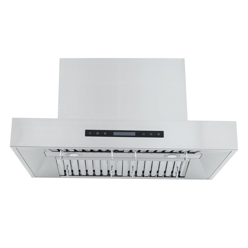 Hotte murale PROLINE de 30 pouces, conduit, 900 pi³ / min, acier inoxydable, lumières DEL, commande tactile ACL, moteur de ventilateur ULTRA-SILENCIEUX, 4 vitesses, garantie de 3 ans