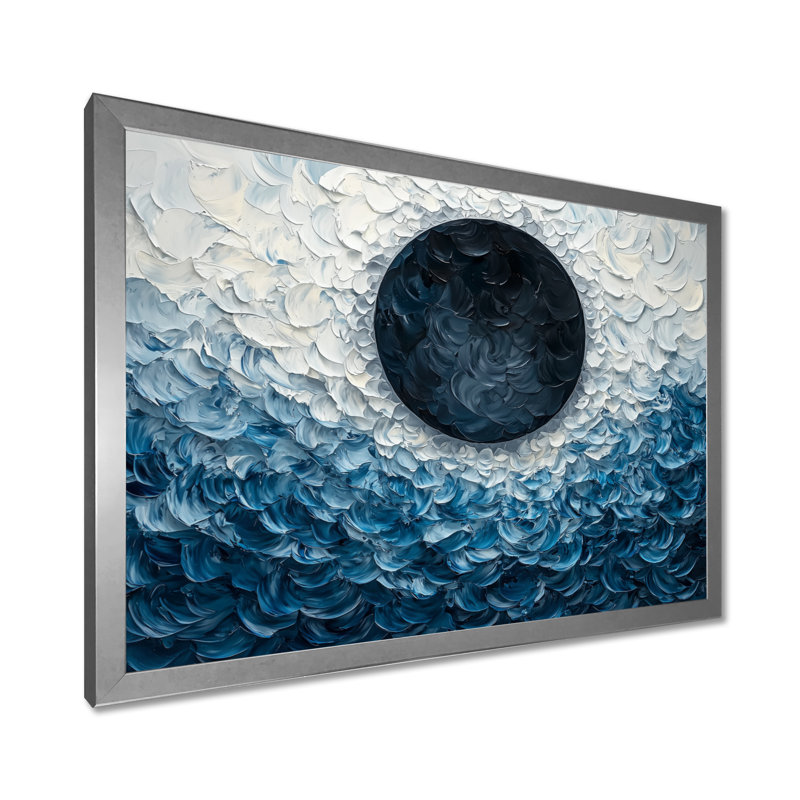 Wingert Eclipse Moon On Coastal Reflection I - art mural lune pour le salon, Reproduction encadrée d'une seule photo