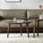 Walnut Solid Wood Round Coffee Table Sets