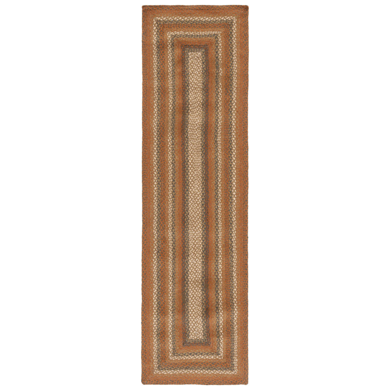 Halim Flat Weave Jute Geometric Rug, Runner 2'3" x 8'