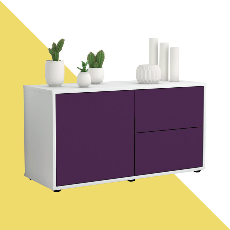 Holtorf 92cm Sideboard, Purple / Matte White