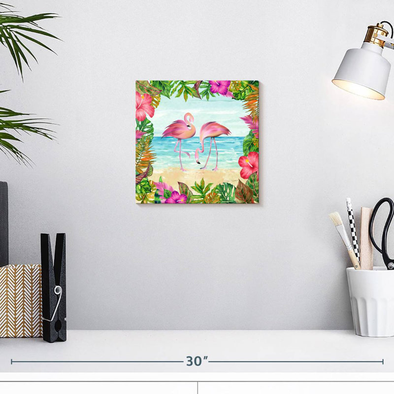 Brampt Summertime Flamingos, 10" H x 10" W