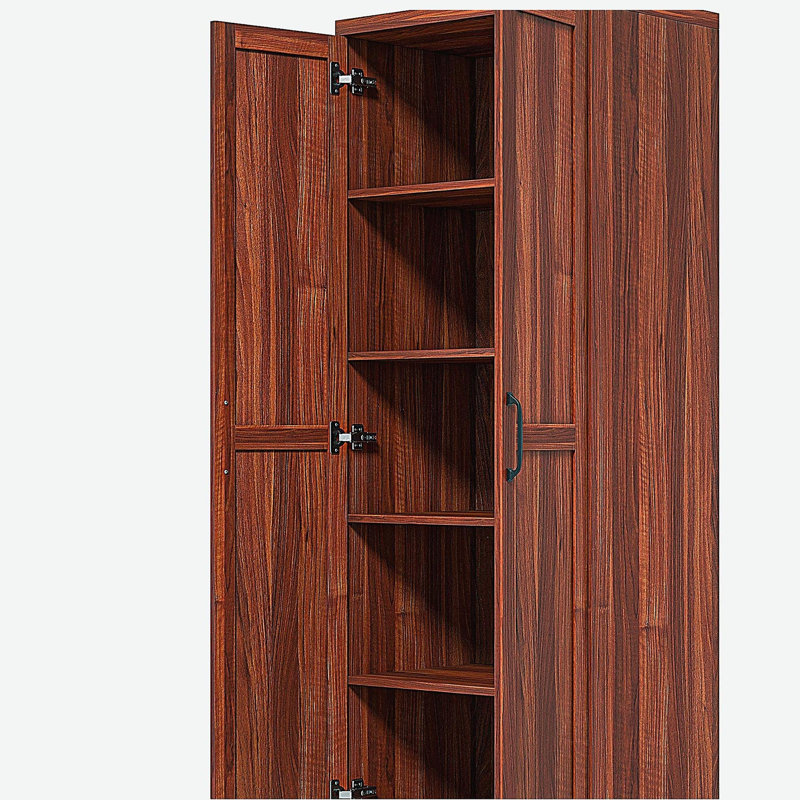 Armoire de rangement de 69 po de hauteur avec tablettes de rangement mobiles et armoire garde-manger moderne avec portes