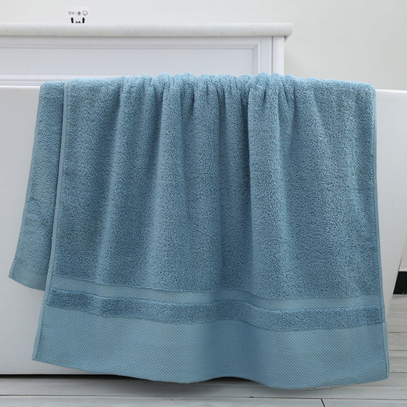 50 X 100cm Bath Towel Solid Color Enlarged And Thickened Adult Strapless Bath Towel Beach Towel, Sky Blue