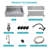Stainless Steel Large Utility Sink with Pull-Out Faucet, Durable and Versatile for Commercial and Home Use