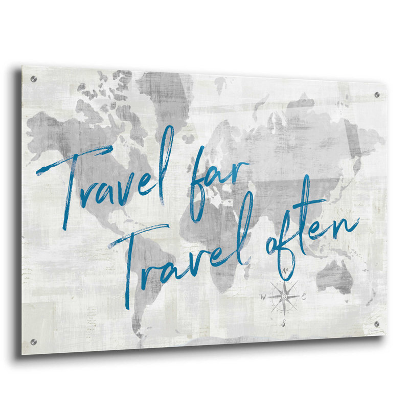 «World Map Collage Travel» par Sue Schlabach, impression sans cadre, H 24 po x l 36 po x P 0,2 po