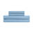 Solid Reversible Blue Comforter Set With Sheet Set-113301466