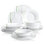 Aviva Piece Porcelain China Dinnerware Set - Service for 12