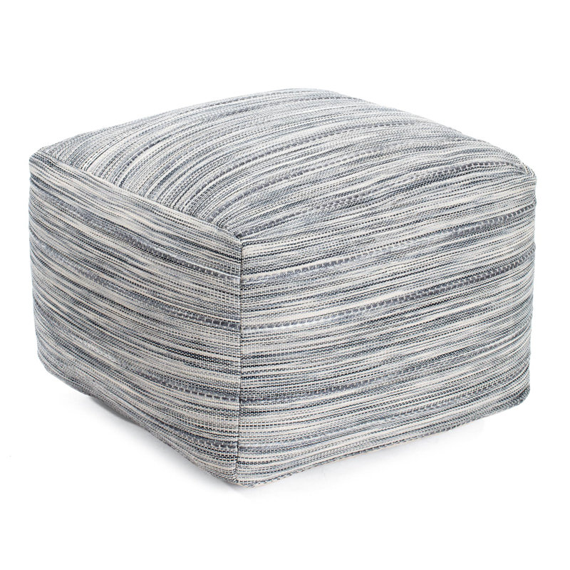 Ambler Upholstered Pouf, Gray