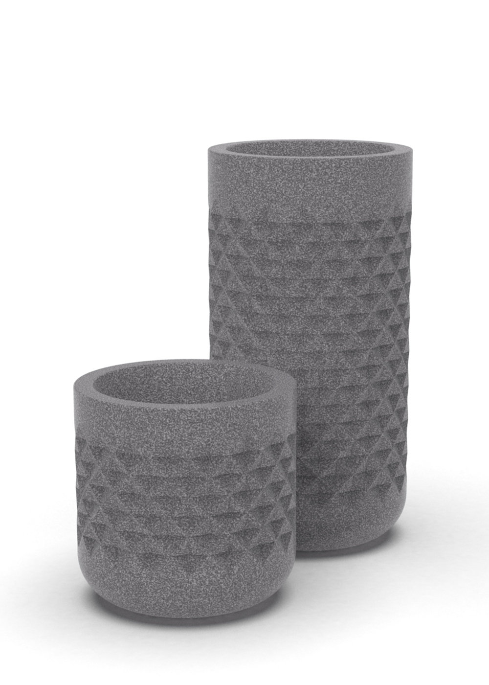 Lisle Pot Planter, Granite, 36" H x 18" W x 18" D