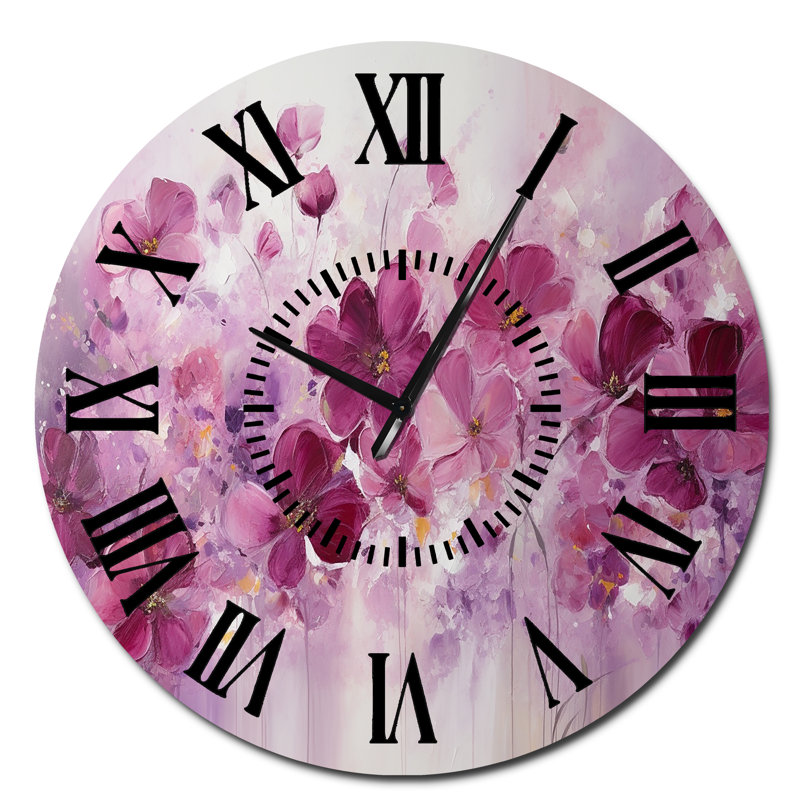 Horloge murale Fuschia, Surdimensionné