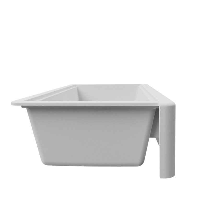 Titan Self-Trimming 36" L x 20" W Double Basin Farmhouse/Apron Kitchen Sink, Black