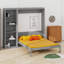 Lit escamotable mural Murphy avec tablettes de rangement-701603007