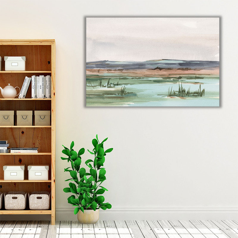 Serene Mountain View II - reproduction d'art sur toile, H 40 po x l 60 po