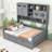 Wooden Daybed with Shelves and 2 Drawers-1443420129-1443420130