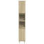 Armoire de salle de bain vidaXL Chêne Sonoma, bois d'ingénierie, fer mince et haut