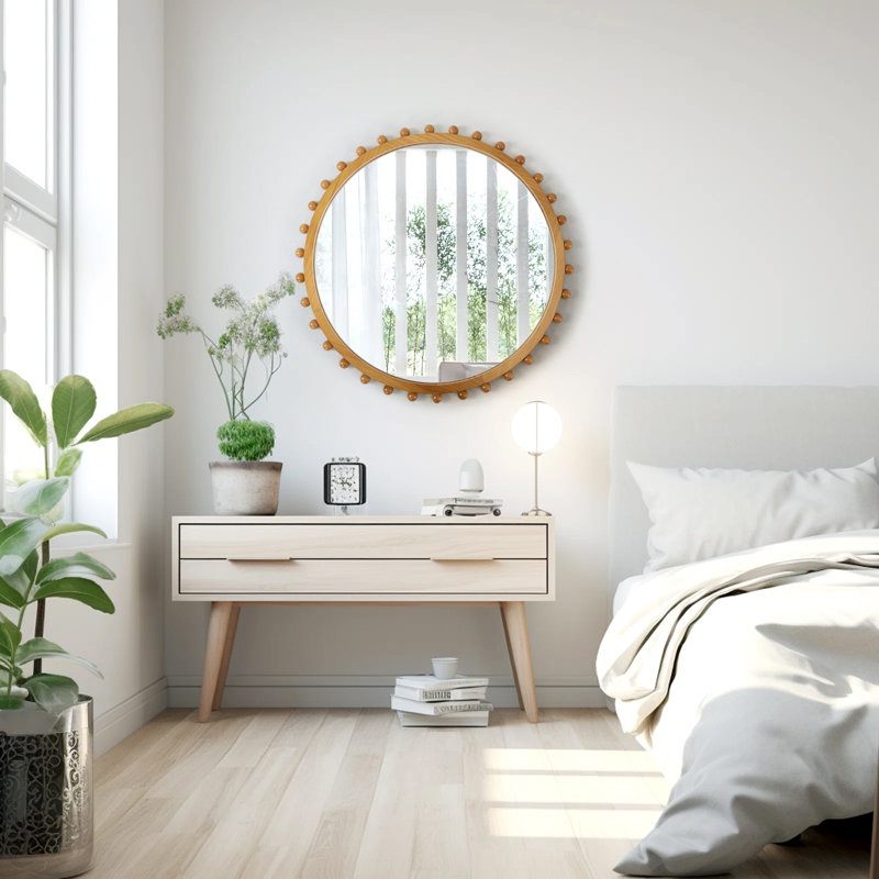 Iron Round Mirror