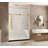 Frameless Shower Door, 1/4 "(6 Mm) Clear Tempered Glass, Explosion Proof Film, Stainless Steel Handle-120558992